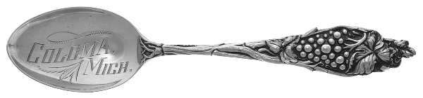 Fruit Series #1 (Sterling) Souvenir Spoon (Five O'Clock)