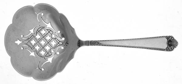 George II (Sterling, 1937) Solid Bon Bon Spoon with Pierced Bowl