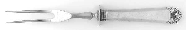 George II (Sterling, 1937) Small Steak Carving Fork with Stainless Prongs