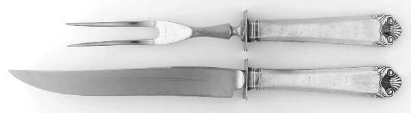 George II (Sterling, 1937) Small Stainless Blade 2-Piece Steak Carving Set