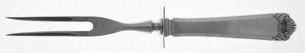 George II (Sterling, 1937) Large Stainless-Prong Roast Carving Fork