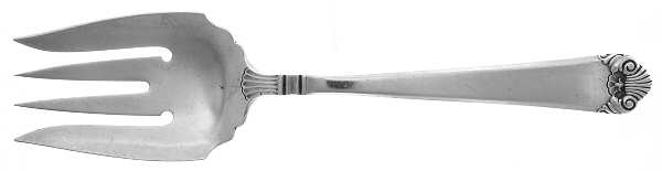 George II (Sterling, 1937) Medium Solid Cold Meat Serving Fork