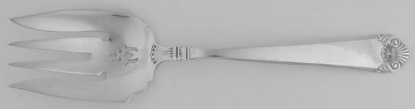 George II (Sterling, 1937) Medium Solid Cold Meat Serving Fork