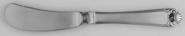 George II (Sterling, 1937) Butter Spreader Hollow Hdl-Paddle/Stainless Blade