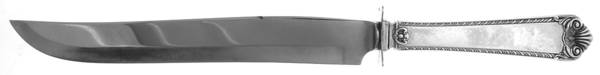 George II Rex-Handchsd (Sterling, 1936) Large Carving/Roast Knife StnlBl w/Sterling Guard