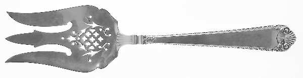 George II Rex-Handchsd (Sterling, 1936) Solid Salad Serving Fork