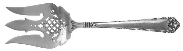 George II Rex-Handchsd (Sterling, 1936) Medium Solid Salad Serving Fork