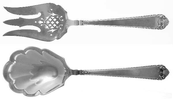 George II Rex-Handchsd (Sterling, 1936) (2 Pc) Solid Salad Set