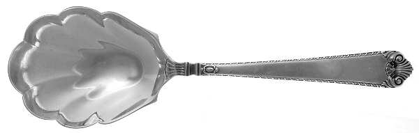 George II Rex-Handchsd (Sterling, 1936) Solid Salad Serving Spoon