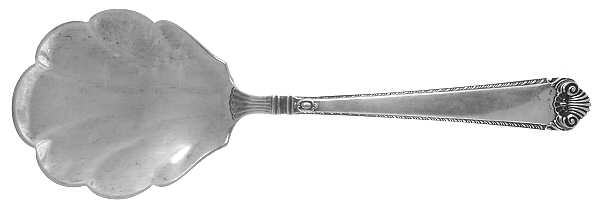 George II Rex-Handchsd (Sterling, 1936) Medium Solid Salad Serving Spoon