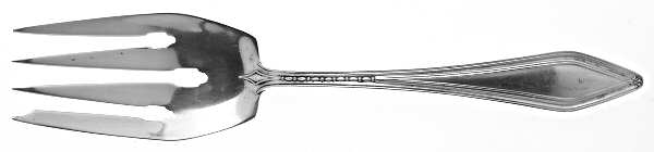 Governor Dummer (Sterling, 1925) Medium Solid Cold Meat Serving Fork