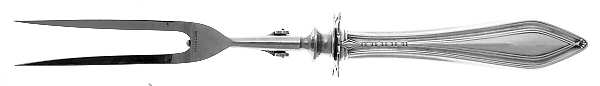 Governor Dummer (Sterling, 1925) Large Stainless-Prong Roast Carving Fork