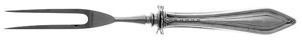 Governor Dummer (Sterling, 1925) Small Steak Carving Fork with Stainless Prongs