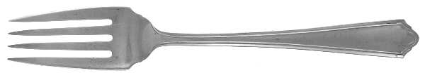 John Alden (Sterling, 1911) Large Individual Solid Fish Fork