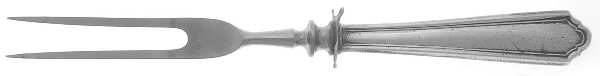John Alden (Sterling, 1911) Small Carving Fork W/Sterling Guard