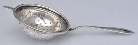 John Adams (Sterling, 1911) Solid Individual Overcup Tea Strainer