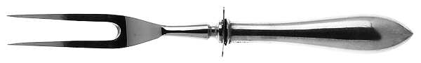 John Adams (Sterling, 1911) Small Steak Carving Fork with Stainless Prongs