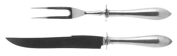 John Adams (Sterling, 1911) Small Stainless Blade 2-Piece Steak Carving Set
