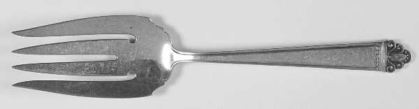 Juliana (Sterling, 1938) Medium Solid Cold Meat Serving Fork