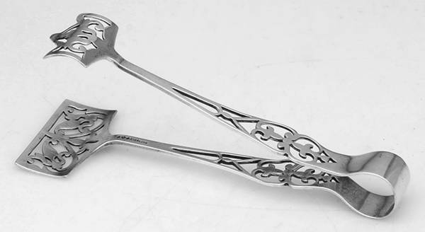 King George (Sterling, 1920) Solid Individual Asparagus Tongs