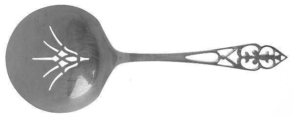 King George (Sterling, 1920) Solid Bon Bon Spoon with Pierced Bowl
