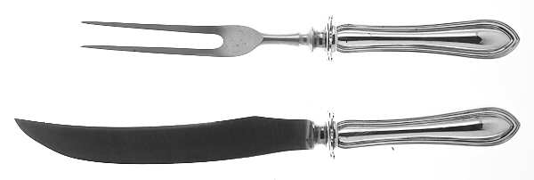 King Philip (Sterling, 1904) Small Stainless Blade 2-Piece Steak Carving Set