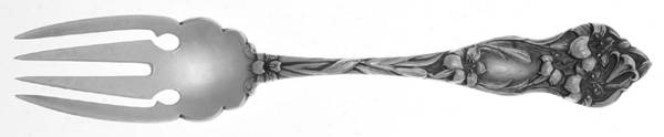 Lily (Sterling, 1902, No Monograms) Individual Solid Fish Fork