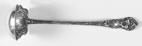 Lily (Sterling, 1902, No Monograms) Solid Piece Cream Ladle