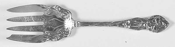 Lily (Sterling, 1902, No Monograms) Small Solid Fish Serving Fork