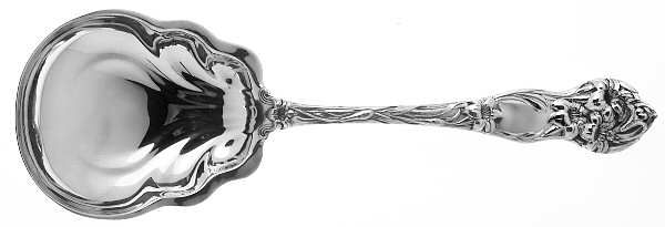 Lily (Sterling, 1902, No Monograms) Large Solid Berry/Casserole Spoon
