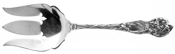 Lily (Sterling, 1902, No Monograms) Solid Salad Serving Fork