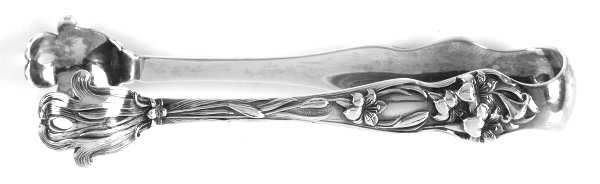 Lily (Sterling, 1902, No Monograms) Large Sugar Tongs