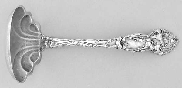 Lily (Sterling, 1902, No Monograms) Small Gravy Ladle, Solid Piece