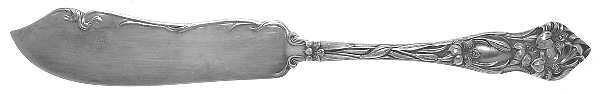 Lily (Sterling, 1902, No Monograms) Flat Handle Master Butter Knife