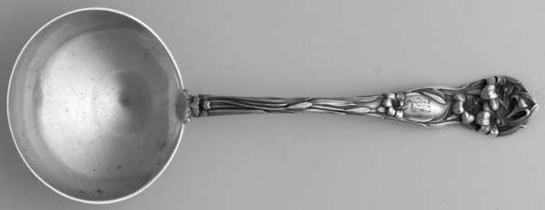 Lily (Sterling, 1902, No Monograms) Round Bowl Soup Spoon (Bouillon)