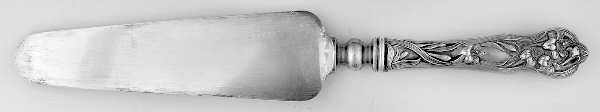 Lily (Sterling, 1902, No Monograms) Cake Knife with Silverplate Blade