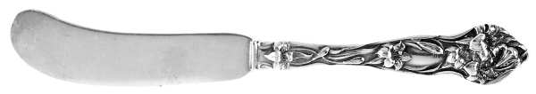 Lily (Sterling, 1902, No Monograms) Flat Handle Butter Spreader