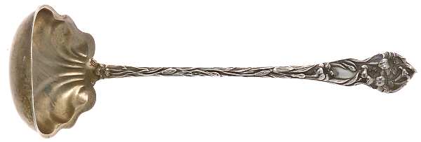 Lily (Sterling, 1902, No Monograms) Solid Piece Cream Ladle