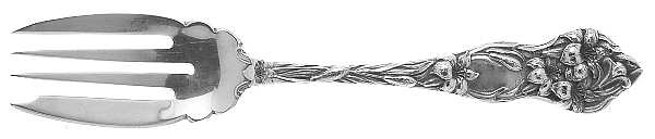 Lily (Sterling, 1902, No Monograms) Individual Salad Fork