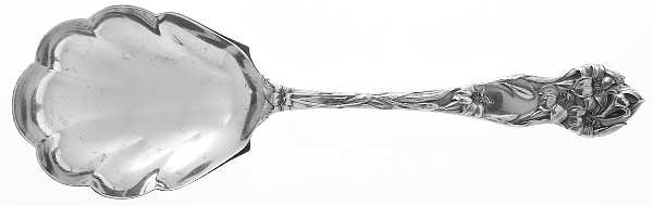 Lily (Sterling, 1902, No Monograms) Solid Salad Serving Spoon
