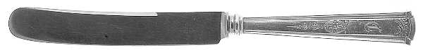 Martha Hilton (Sterling, 1914) Knife-Old French/Hollow-Bolster-Monogram