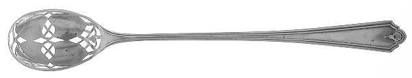 Martha Washington (Sterling, 1912) Pierced Bowl Long Handle Olive Spoon