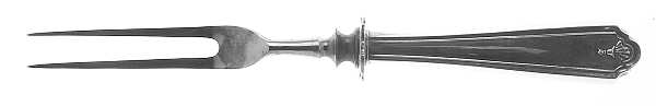 Martha Washington (Sterling, 1912) Small Steak Carving Fork with Stainless Prongs