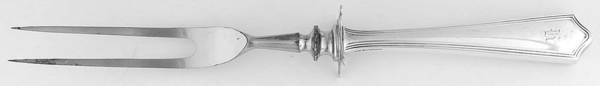 Mayflower (Sterling, 1914) Small Steak Carving Fork with Stainless Prongs