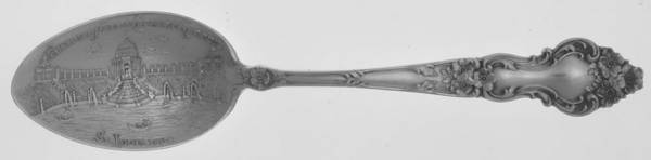 Meadow Rose (Sterling, 1907, No Monos) Souvenir Spoon (Five O'Clock Spoon)