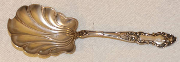 Meadow Rose (Sterling, 1907, No Monos) Solid Salad Serving Spoon