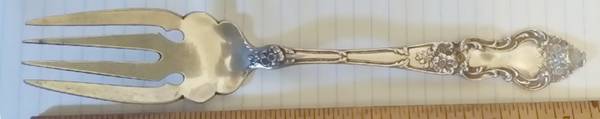 Meadow Rose (Sterling, 1907, No Monos) Large Individual Solid Fish/Salad Fork