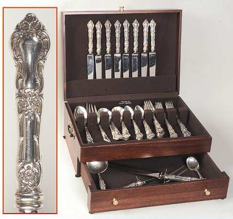 Meadow Rose (Sterling, 1907, No Monos) 46 Piece Set
