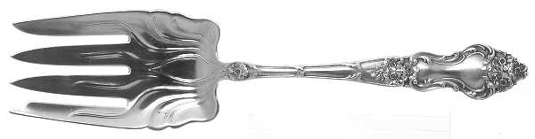Meadow Rose (Sterling, 1907, No Monos) Small Solid Fish Serving Fork