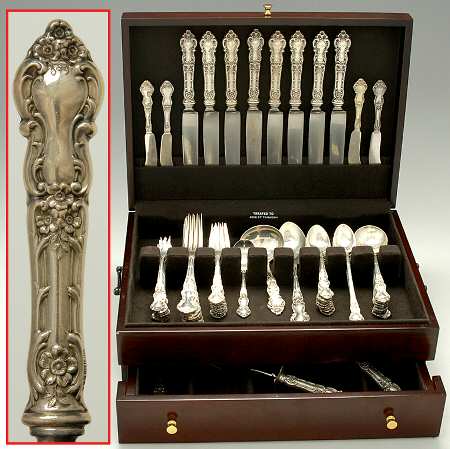 Meadow Rose (Sterling, 1907, No Monos) 70 Piece Set